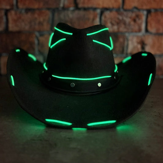 LED Cowboy Hat - Green