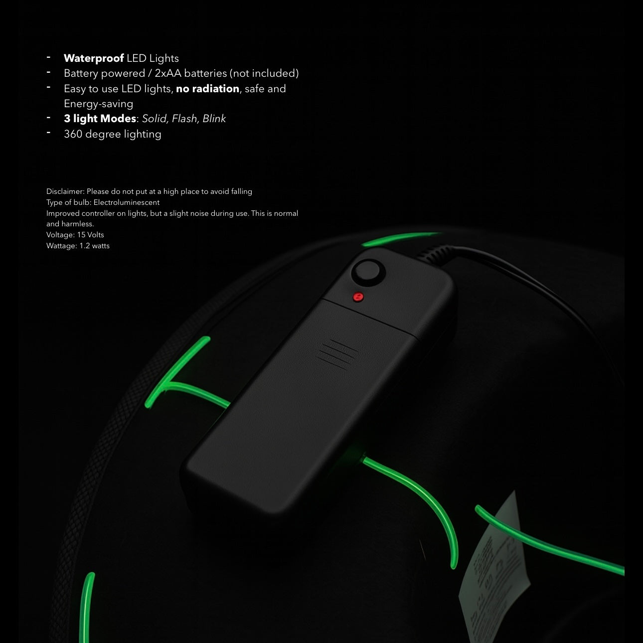 LED Cowboy Hat - Green