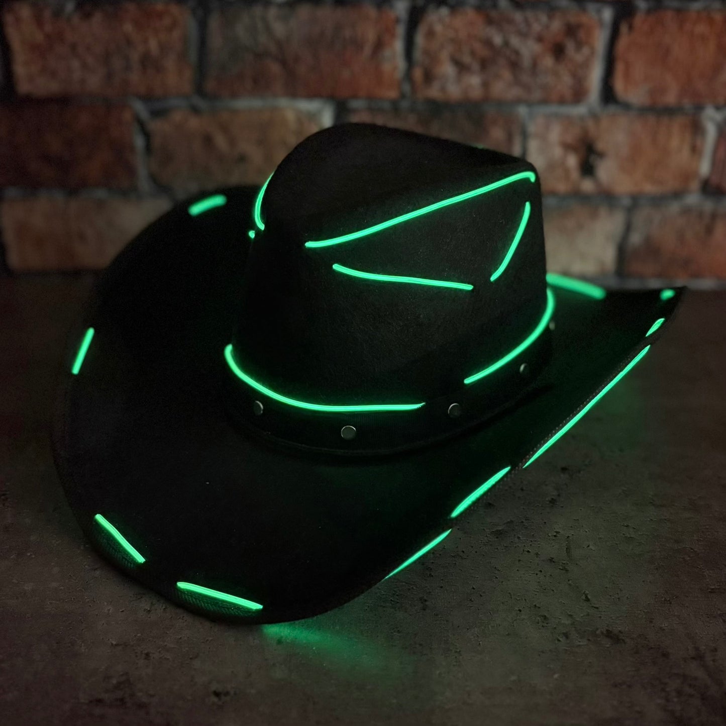 LED Cowboy Hat - Green